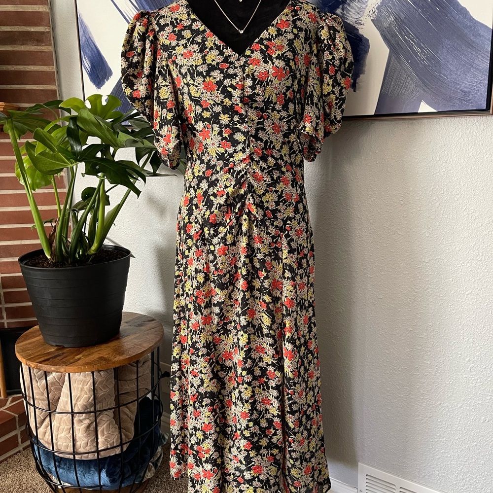 Top shop floral midi dress